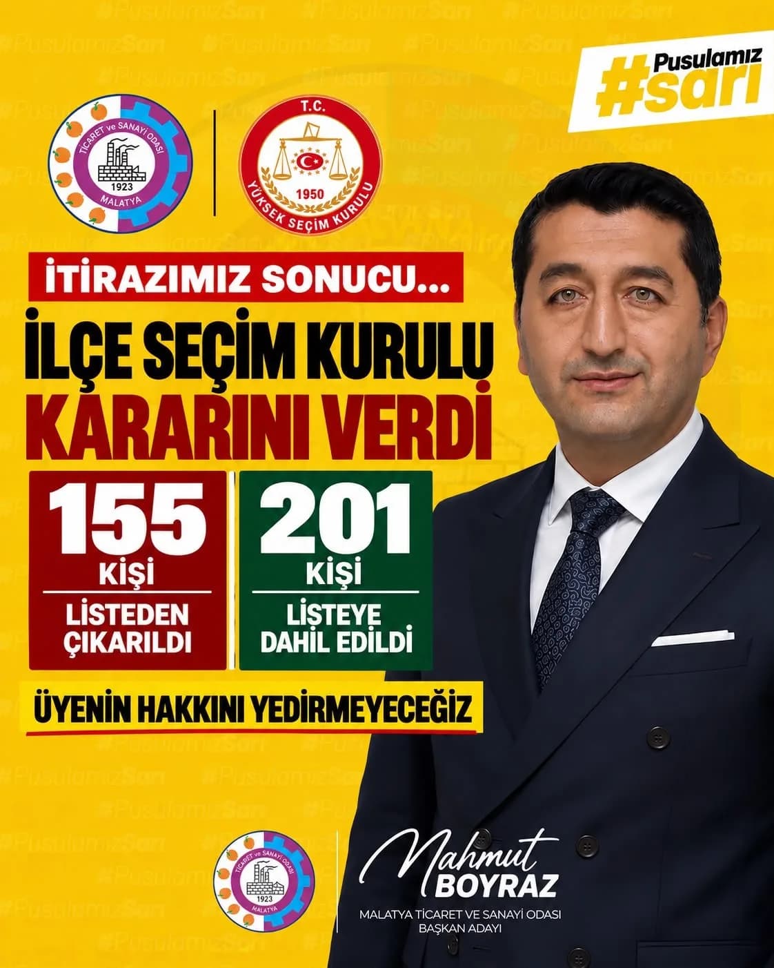 Mahmut Boyraz MTSO başkan adaylığı için projelerini açıklarken