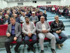 Mudurnu’da kanatlı hayvan yetiştiricilerine biyogüvenlik eğitimi verilirken toplantıdan bir kare