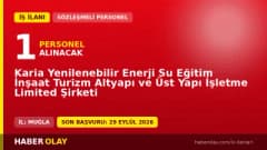 Muğla Karia Yenilenebilir Enerji Su Eğitim İnşaat Turizm Ltd. Şti. avukat personel alımı ilanı