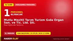 Mutlu Mezitli Tarım Turizm Gıda Ltd. Şti. Mersin Mezitli özel eğitimde yardımcı işçi alımı ilanı
