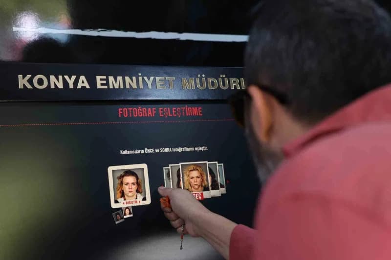 Ziyaretçiler, TIR içerisinde yer alan 6 dokunmatik ekran vasıtasıyla bağımlılığın insani ve toplumsal etkilerini uygulam