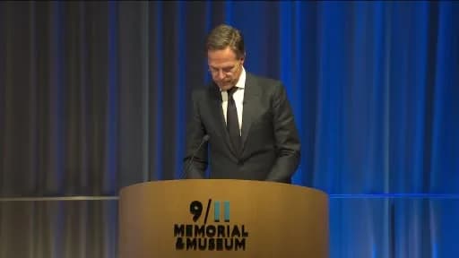 NATO Genel Sekreteri Mark Rutte, 11 Eylül Anıtı ve Müzesi’nde konuşma yaparken