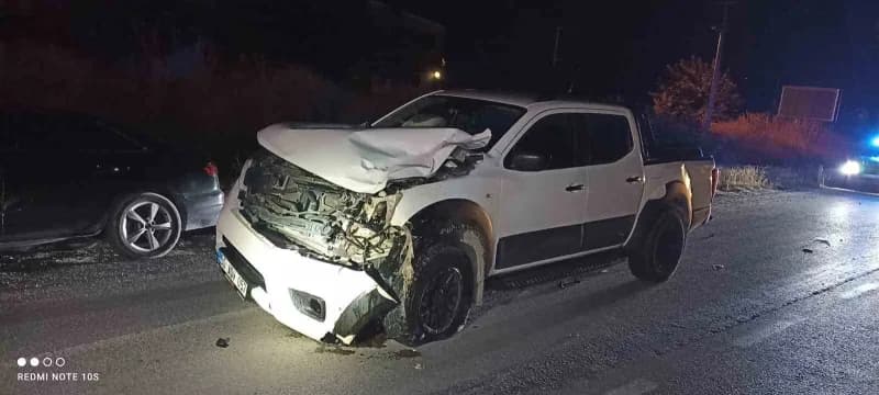 Nevşehir Organize Sanayi Bölgesi kavşağında kamyonetin çarptığı yaya kazası sonrası olay yeri
