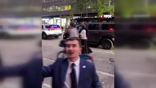 New York’ta Arnavutluk Başbakanı Edi Rama’ya yumurta atan protestocuların görüntüsü