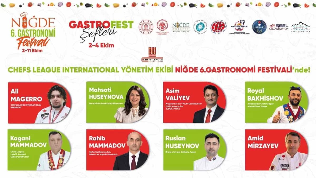 Niğde Gastronomi Festivali alanında hazırlıklar ve sahne kurulumu