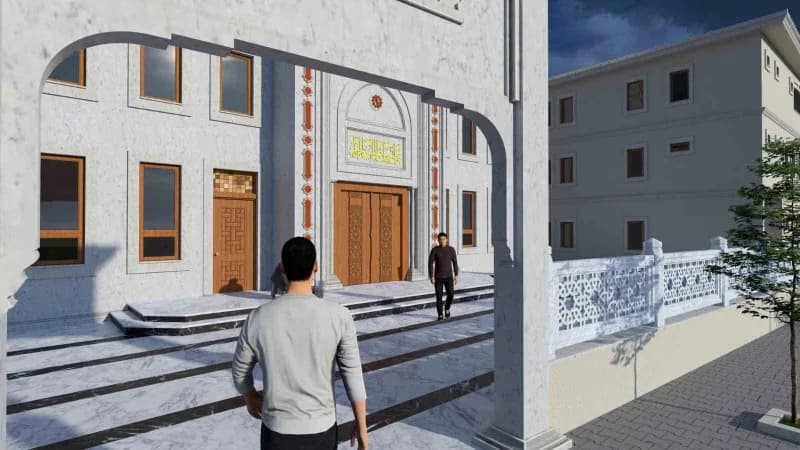 Kağıthane'de riskli yapı tespiti nedeniyle yeniden yapılmasına karar verilen Nurtepe Merkez Camii'nin temel atma töreni