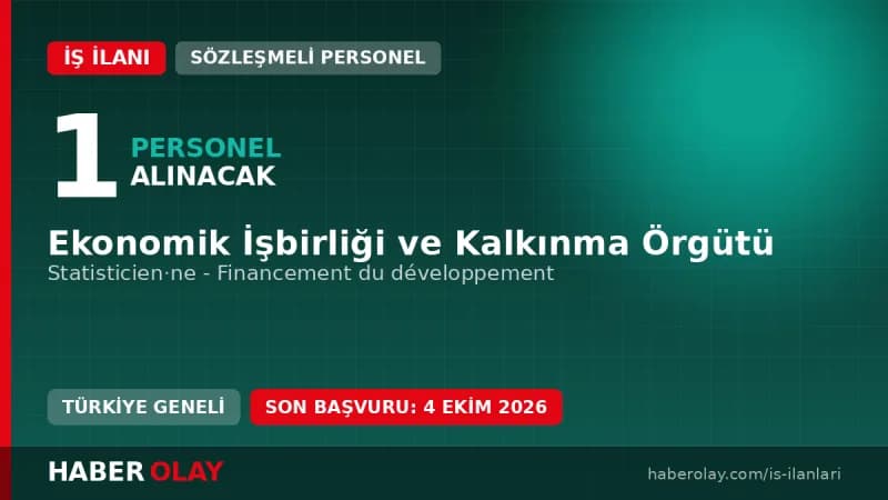 OECD merkezi önünde duran çalışanlar ve uluslararası kalkınma finansmanı istatistik raporlarını inceleyen uzmanlar