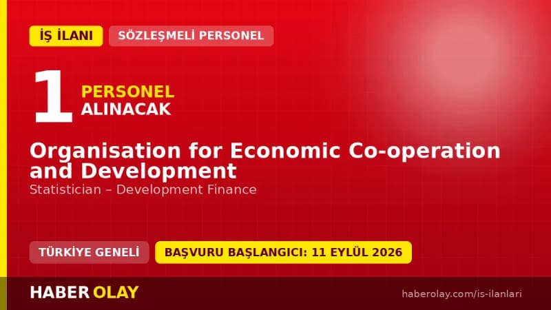 OECD kalkınma finansmanı istatistikçisi alımı başvuru süreci ve şartları