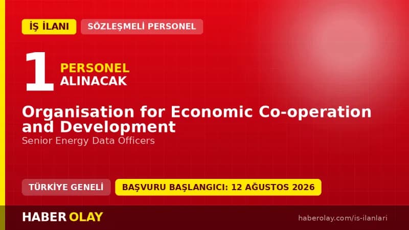 OECD uluslararası enerji verisi uzmanı alımı için resmi duyuru ve başvuru detayları