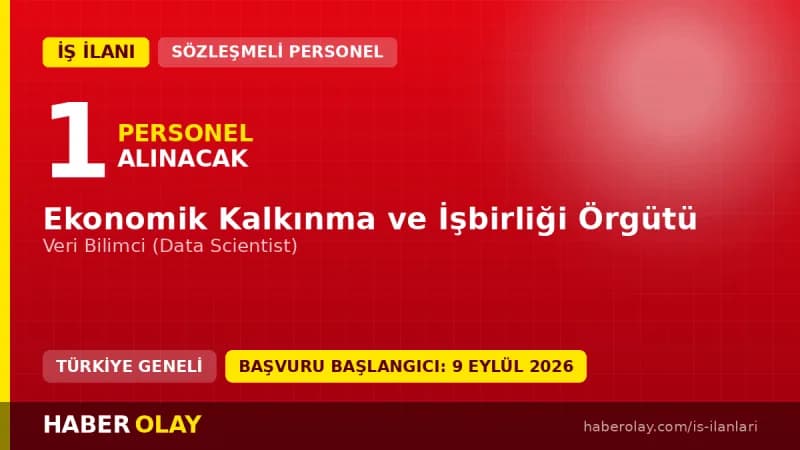OECD Paris merkezli veri bilimci pozisyonu için personel alımı duyurusu ve başvuru detayları