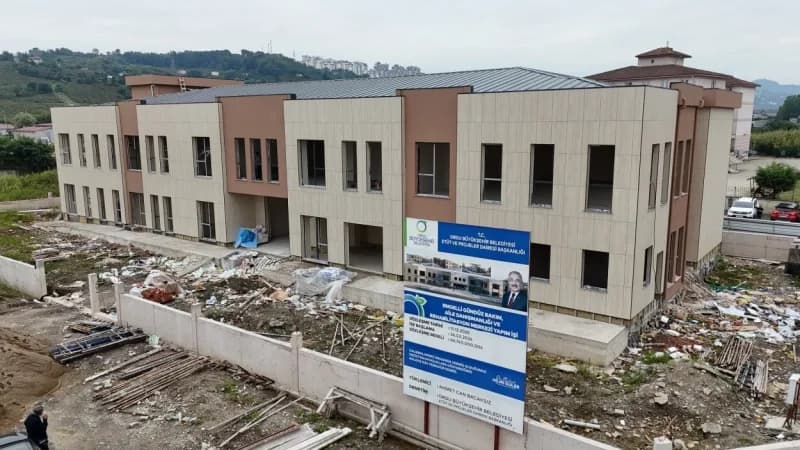Ordu’da engelli bireylerin kullanımına uygun bakım ve rehabilitasyon merkezi inşaatından bir görüntü