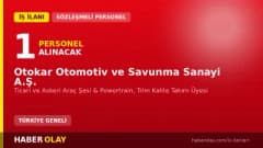 Otokar Otomotiv Ticari ve Askeri Araç Kalite Takım Üyesi personel alımı ilanı