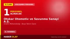 Otokar Otomotiv ve Savunma Sanayi A.Ş. Üretim Mühendisliği - Boya Takım Üyesi iş ilanı
