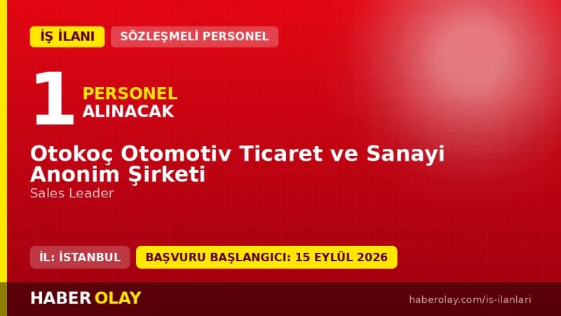 Otokoç Zincirlikuyu Fiat bayisinde Sales Leader pozisyonu için personel alımı ilanı