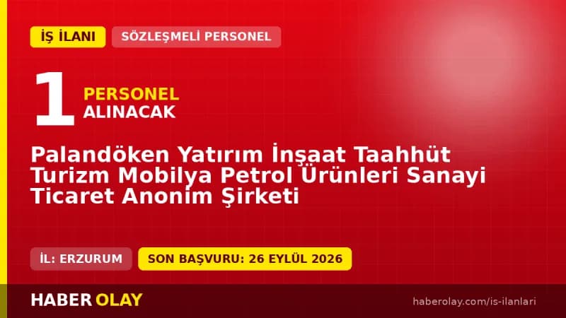 Palandöken AŞ Erzurum iş güvenliği uzmanı personel alımı ilanı