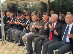 Kırklareli Babaeski Pancarköy Şehitliği'nde 1981'de şehit olan askerler için düzenlenen anma töreninden görüntü