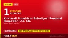 Kırklareli Pınarhisar Belediyesi Personel Hizmetleri Ltd. Şti. işçi alımı ilanı