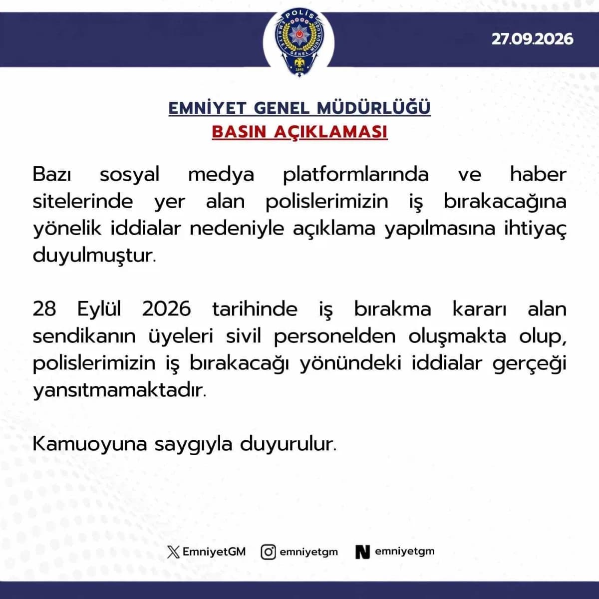 Emniyet Genel Müdürlüğü binası önünde polis araçları ve görevli polisler