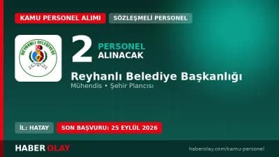 Reyhanlı Belediyesi 2 sözleşmeli mühendis ve şehir plancısı alımı yapacağını duyurdu