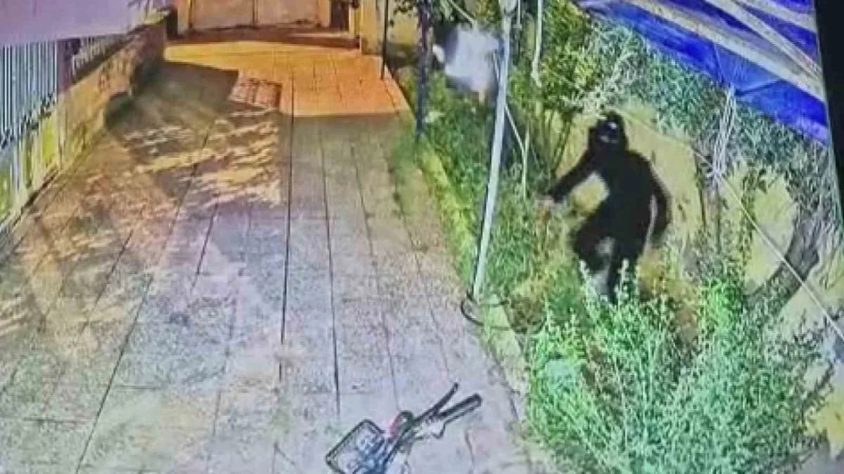 Hırsızların motosikleti çaldığı anlar güvenlik kamerasına yansıdı