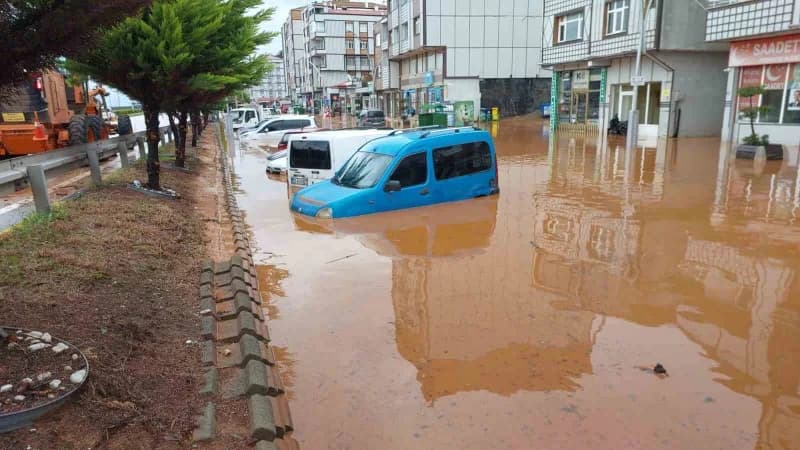Doğu Karadeniz Bölgesi'nde dün akşam saatlerinden itibaren başlayan şiddetli yağış Rize'nin Sahil kesimindeki ilçelerind
