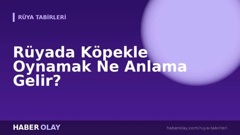 Rüyada Köpekle Oynamak Ne Anlama Gelir?