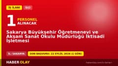 Sakarya Büyükşehir Öğretmenevi bulaşıkçı işçisi alımı ilanı başvuru detayları