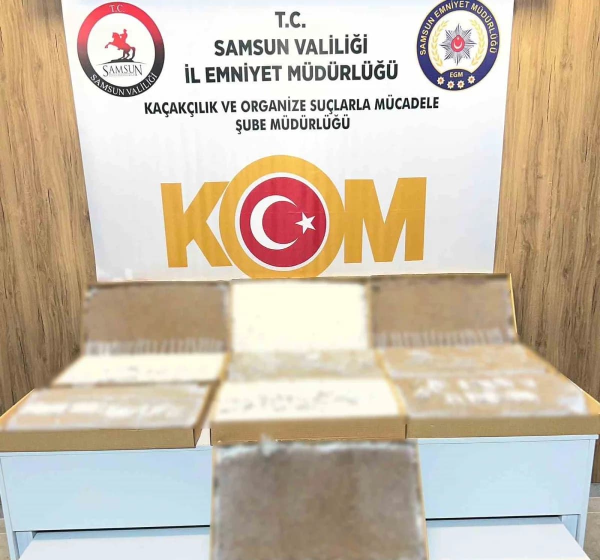Samsun İlkadım ilçesinde ele geçirilen 40 bin doldurulmuş makaron sigara