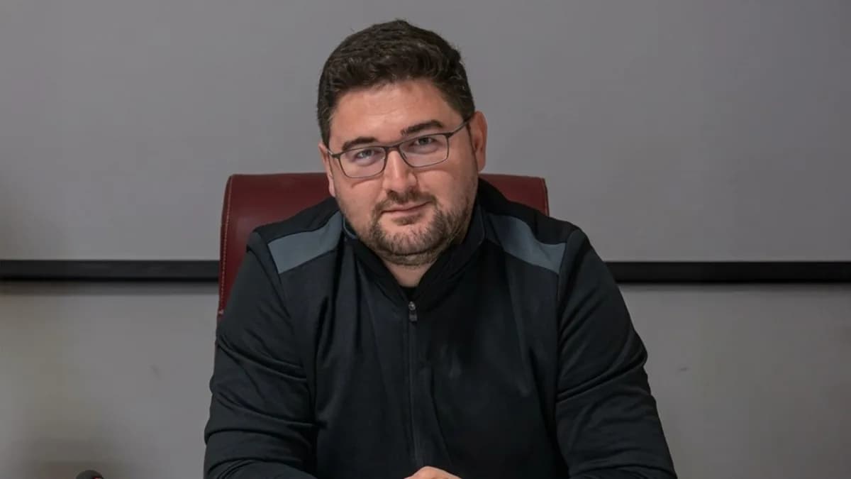 Samsun hentbol il temsilcisi Emircan Kuyumcu açıklama yaparken