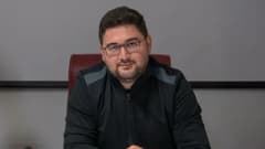 Samsun hentbol il temsilcisi Emircan Kuyumcu açıklama yaparken