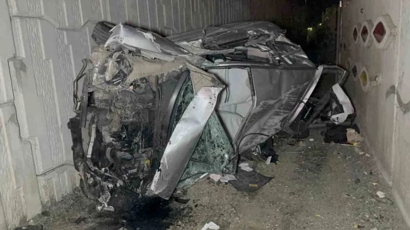 Samsun İlkadım’da takla atan hurdaya dönen otomobil kazası