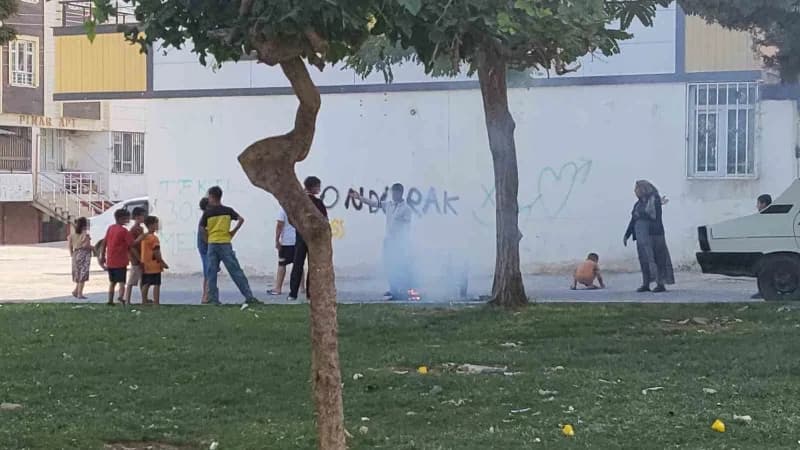 Şanlıurfa’da çocuklar önce yaktı sonra söndürdü