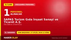 SAPAŞ Turizm Gıda İnşaat Sanayi ve Ticaret A.Ş. oto bakım onarımcısı iş ilanı