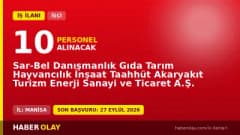 Sar-Bel Danışmanlık Saruhanlı Manisa işçi alımı ilanı 2026