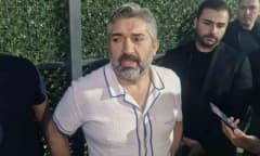 Çorum FK Başkanı Savaş Balçık basın açıklaması yaparken