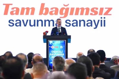 Denizli'de savunma sanayi tesislerinde inceleme yapan Prof. Dr. Haluk Görgün ve sanayiciler