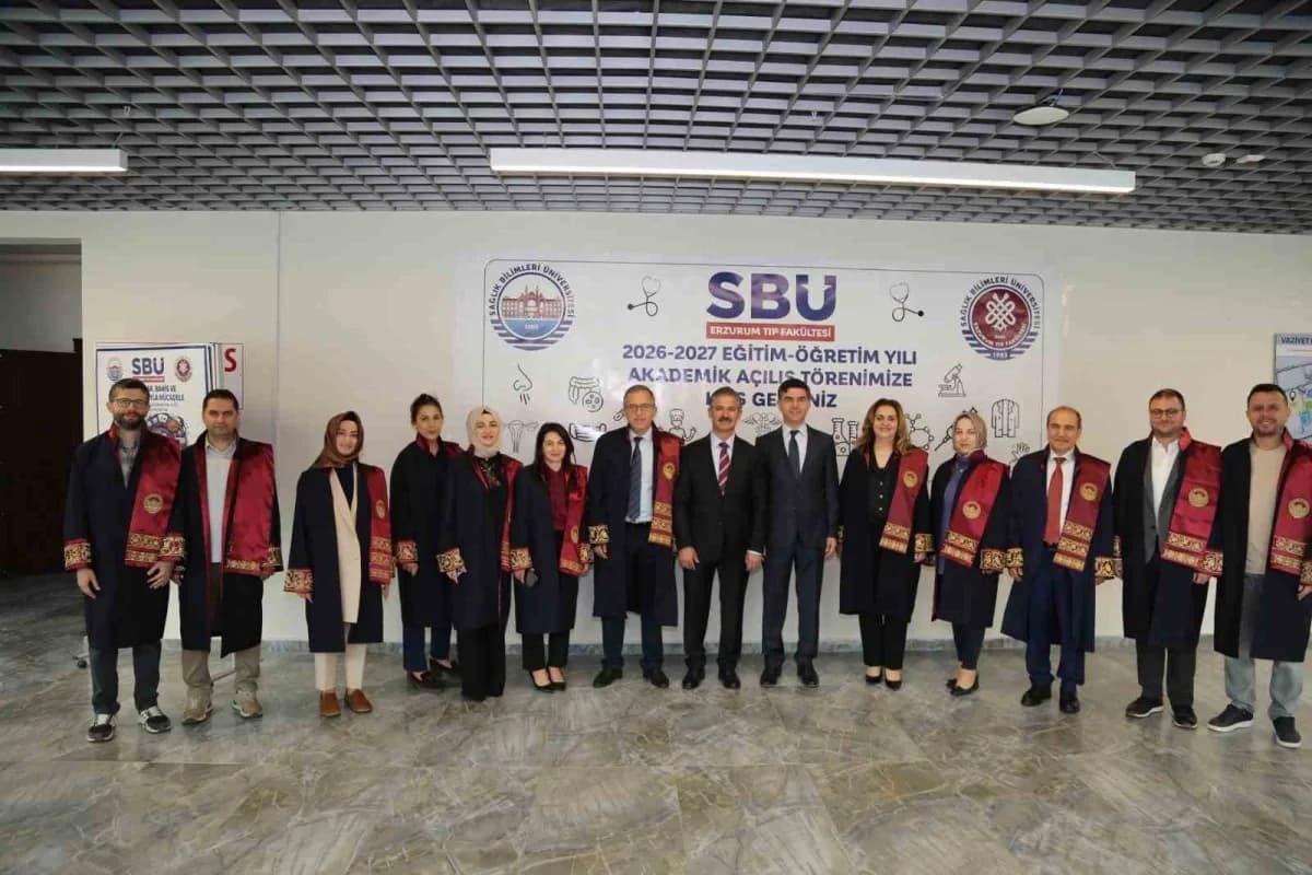 Sağlık Bilimleri Üniversitesi Erzurum Tıp Fakültesinde 2026-2027 akademik yıl açılış töreninden bir görüntü