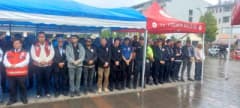 Şehit polis memuru Batuhan Sarıyalçınkaya’nın Giresun Şebinkarahisar’da düzenlenen cenaze töreninden görüntü