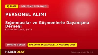 SGDD-ASAM Destek Personeli ve Şoför Alımı İlanı