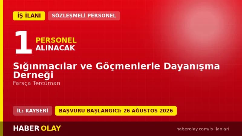 SGDD-ASAM Kayseri Farsça Tercüman Alımı İlanı