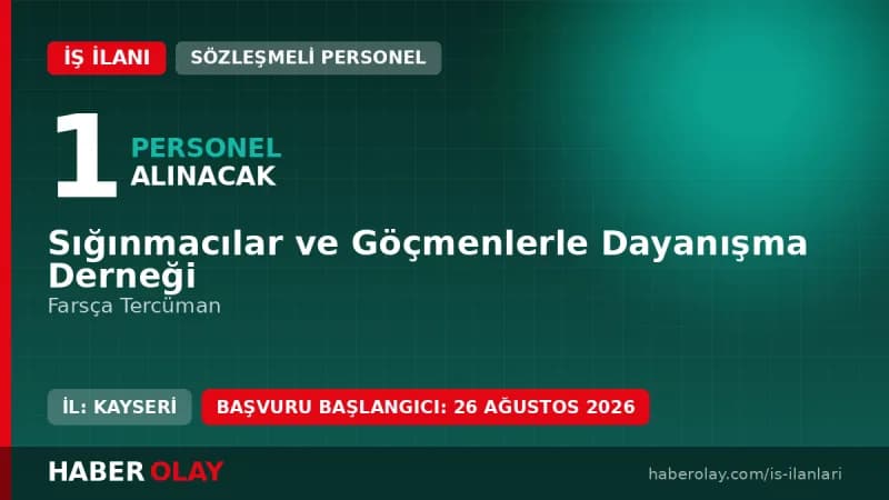 SGDD-ASAM Kayseri Farsça Tercüman Alımı İlanı