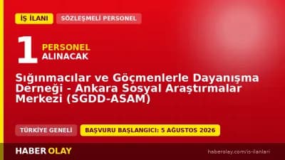 SGDD-ASAM Saha Çalışanı personel alımı ilanı ve başvuru detayları