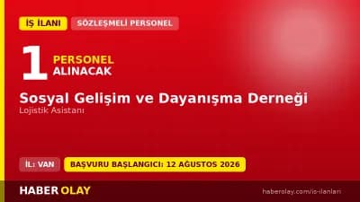 SGDD-ASAM Van Temsilciliği Lojistik Asistanı Personel Alımı Duyurusu