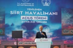 Siirt Havalimanı yenileme çalışmaları sonrası açılış töreninden görüntü