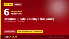 Şile Belediye Başkanlığı personel alımı ilanı için memur ve zabıta memuru kadroları