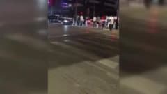 Ankara Sincan İstasyon Mahallesi Bahçe Caddesi’nde motosiklet kazası sonrası olay yeri