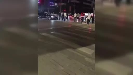 Ankara Sincan İstasyon Mahallesi Bahçe Caddesi’nde motosiklet kazası sonrası olay yeri