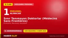 Sınır Tanımayan Doktorlar Kahramanmaraş Economic Recovery Assistant iş ilanı