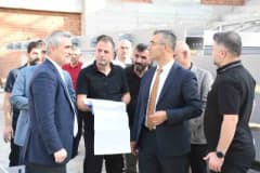 Şırnak'ta spor ve gençlik yatırımları kapsamında yapılan tesislerin inşaat alanlarından görüntü