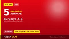 Sivas Buruciye A.Ş. 5 geçici servis elemanı alımı ilanı